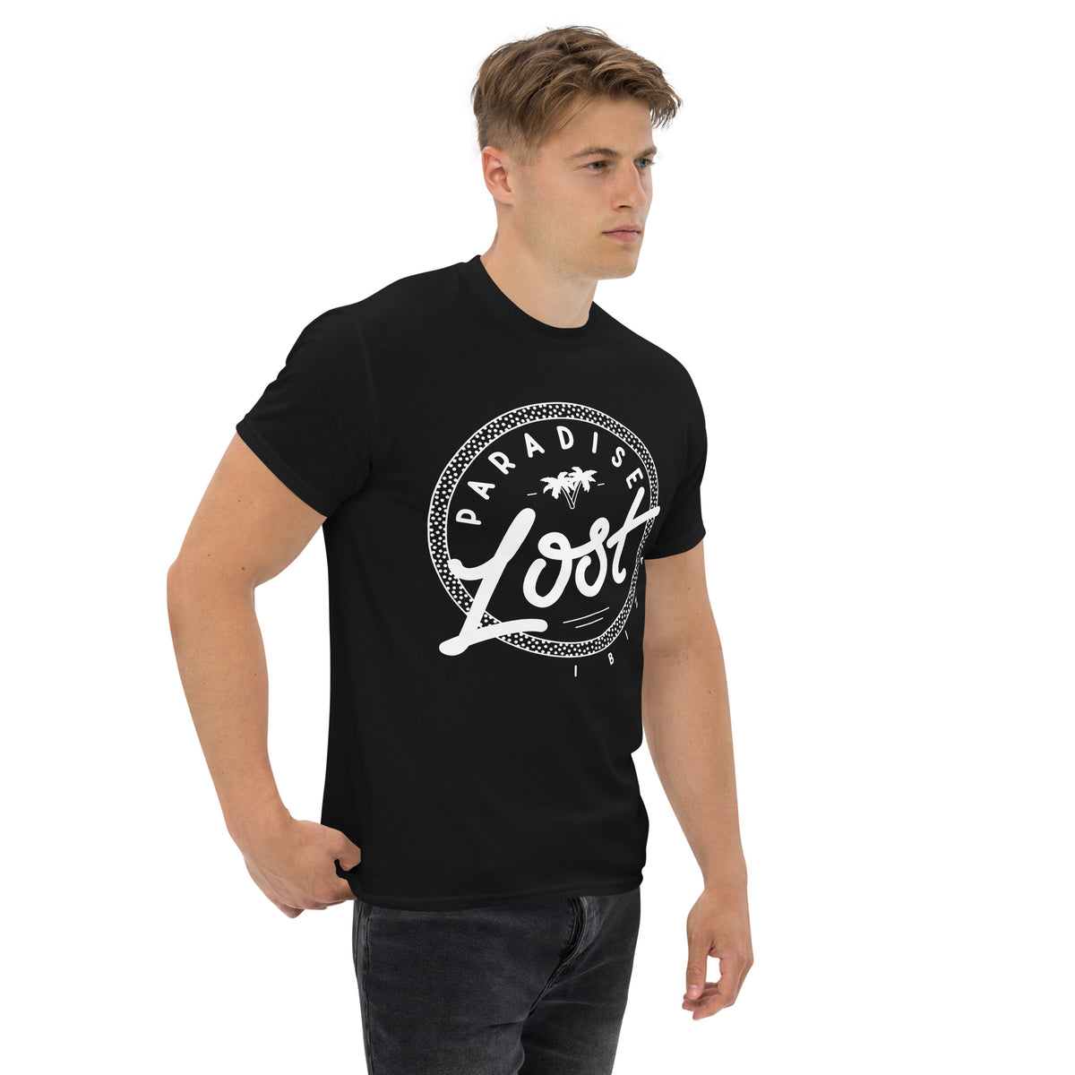 Paradise Lost Ibiza Black Men&#39;s T-shirt with Logo