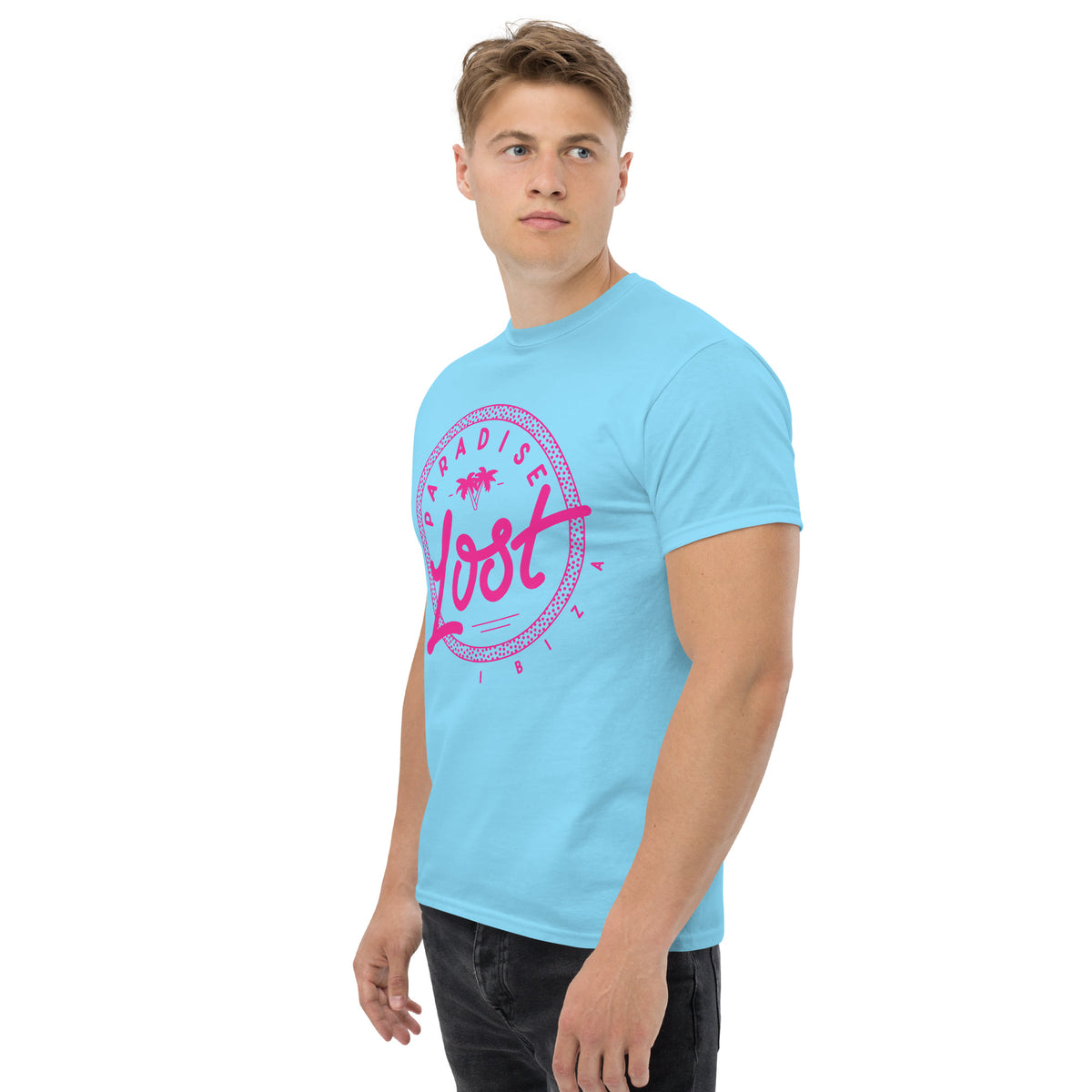 Paradise Lost Ibiza Men&#39;s T-shirt with Neon Logo