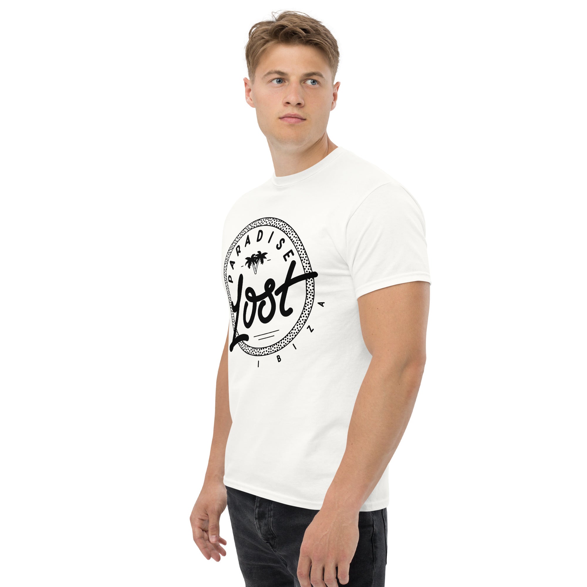 Paradise Lost Ibiza Men's White T-shirt with Logo