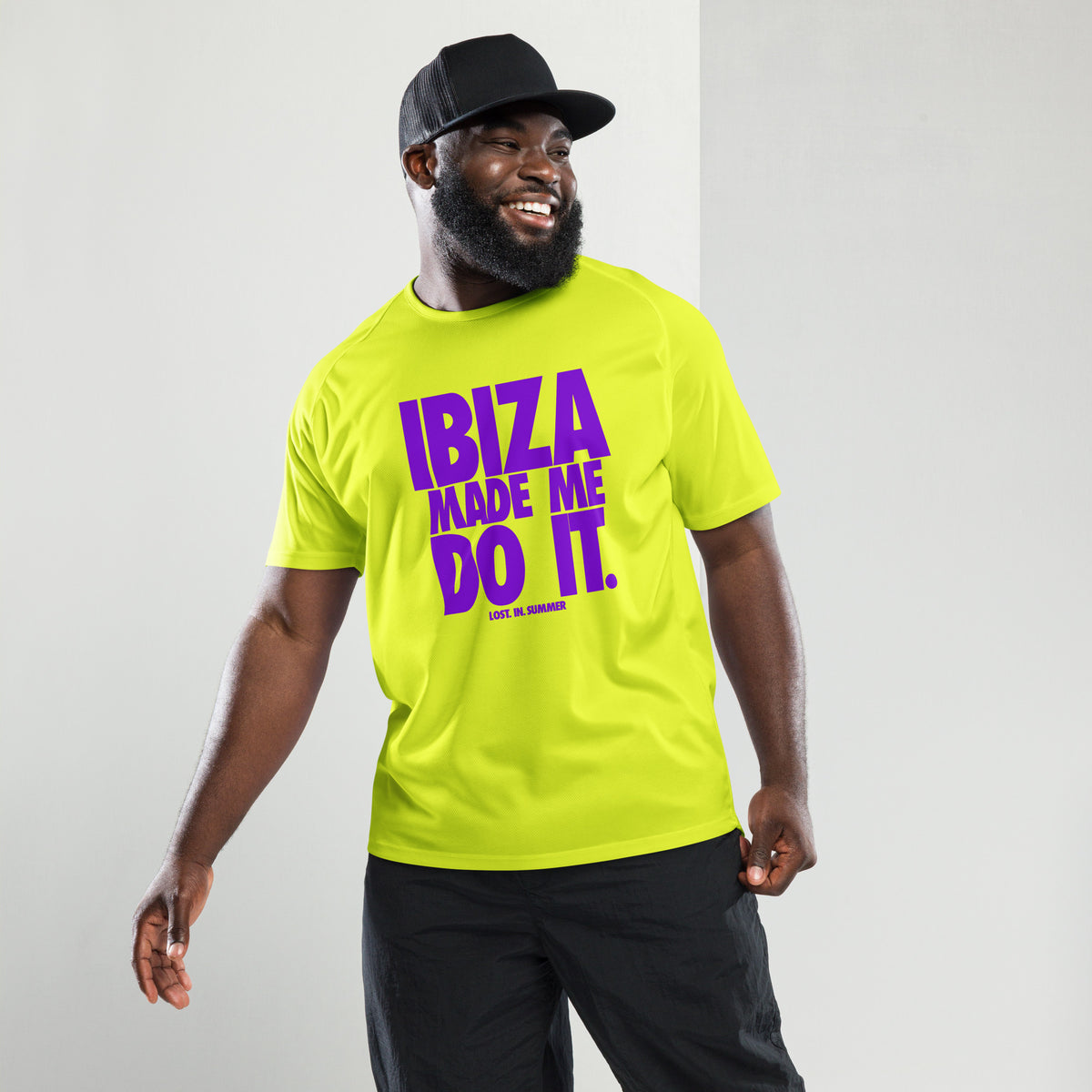 Ibiza Made Me Do It Performance Men&#39;s T-shirt