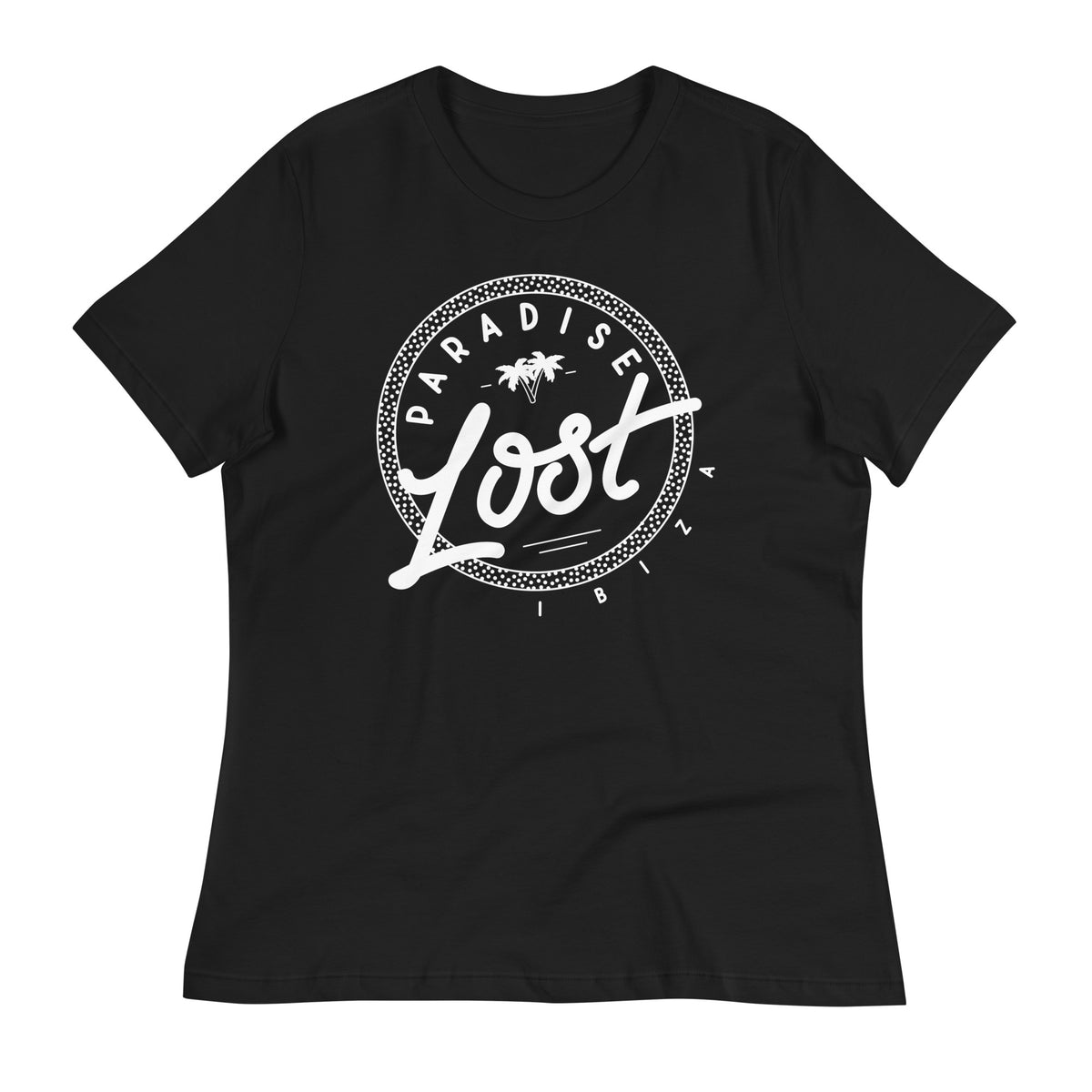 Paradise Lost Ibiza Women&#39;s Black T-shirt with Logo
