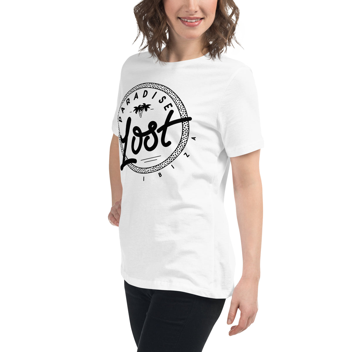 Paradise Lost Ibiza Women&#39;s White T-shirt with Logo