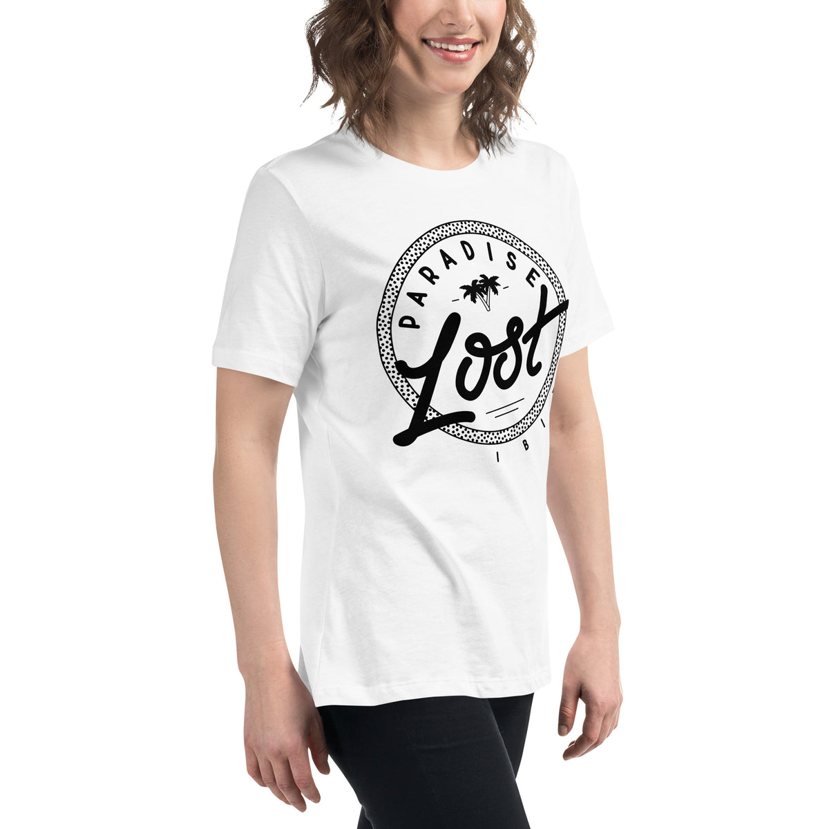 Paradise Lost Ibiza Women&#39;s White T-shirt with Logo