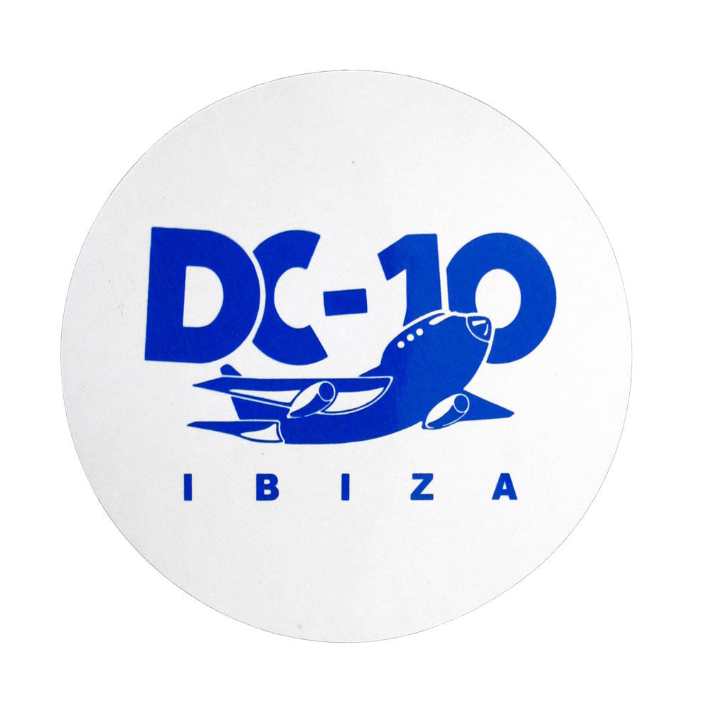 DC10 Ibiza: Pegatina Grande con Logo Avión