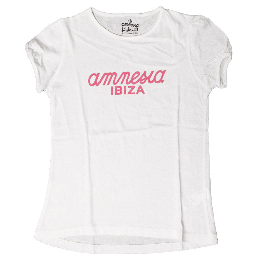 Amnesia Ibiza T-shirt Ragazze con Logo Basico
