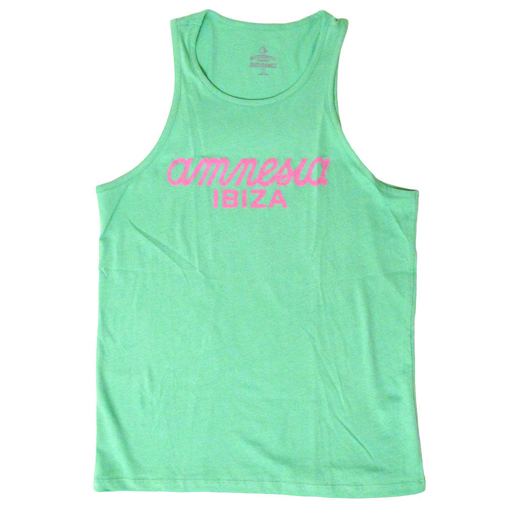 Amnesia Ibiza Classic Logo Men&#39;s Green Tank