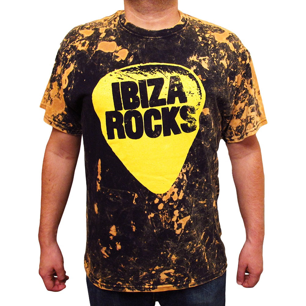 Ibiza Rocks Bleach Splatter Men's Oversized T-shirt