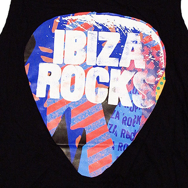 Ibiza Rocks Men&#39;s Black Longline Muscle Vest