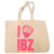 Ibiza Rocks Logo Große Schwerlast Leinwand Strand Einkaufstasche