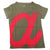 Amnesia Ibiza a Logo Men's Khaki V-Neck T-shirt