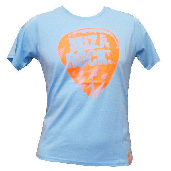Ibiza Rocks Neon Orange Bolt Plectrum Kids T-shirt