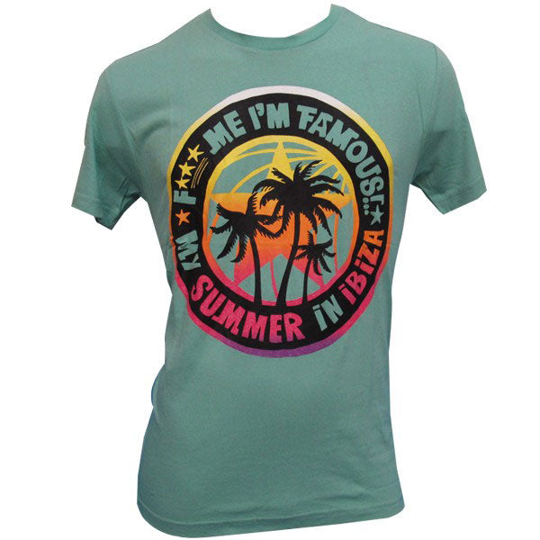 David Guetta F Me I'm Famous Ibiza Palmen Herren T-shirt
