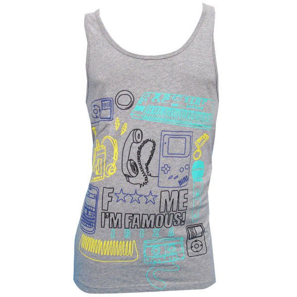 David Guetta F Me I&#39;m Famous Ibiza Neon Men&#39;s Vest