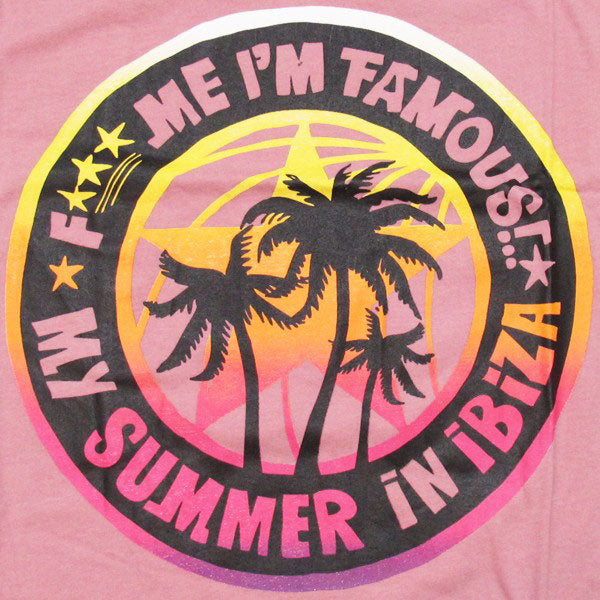 David Guetta F Me I&#39;m Famous Ibiza Palms Women&#39;s Pink Vest