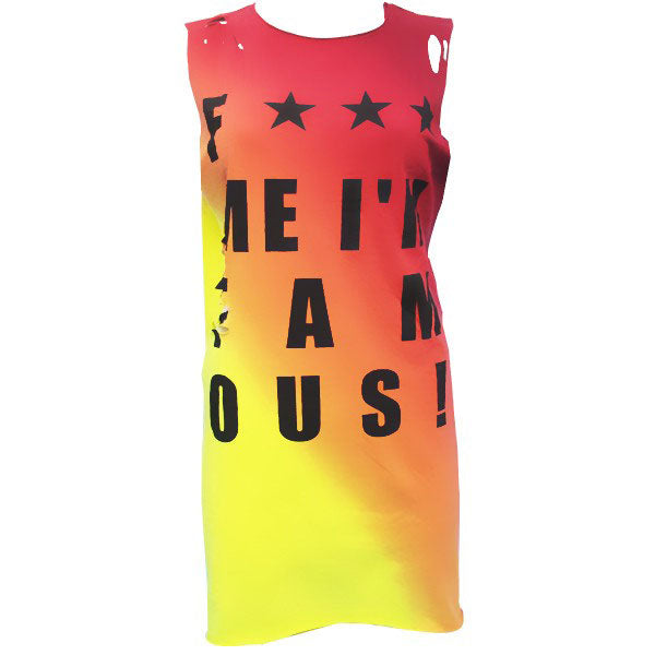 David Guetta F Me I'm Famous Ibiza Rainbow Tie-Dye Dress