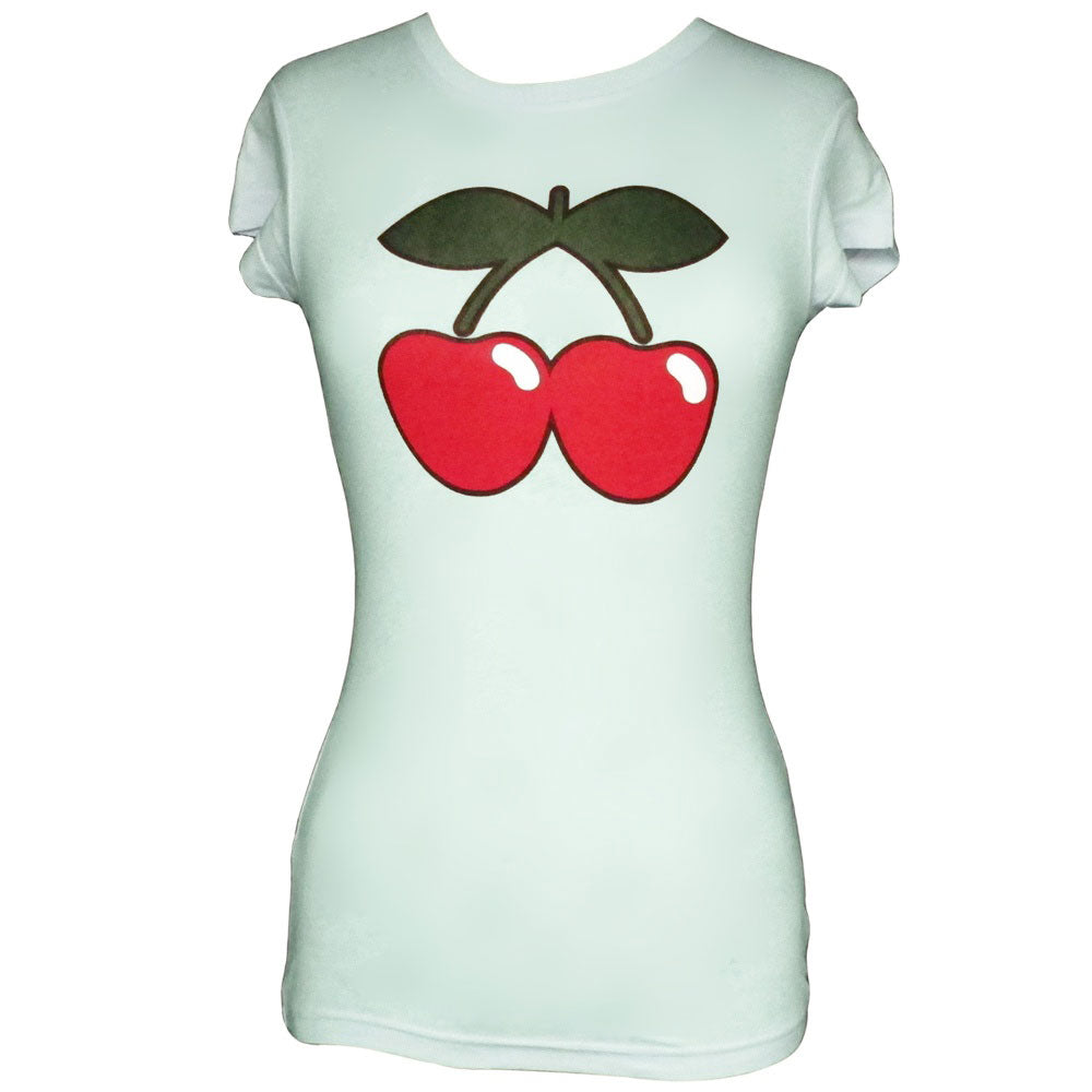 Pacha Basic Cherry Logo Hellgrün Damen T-shirt