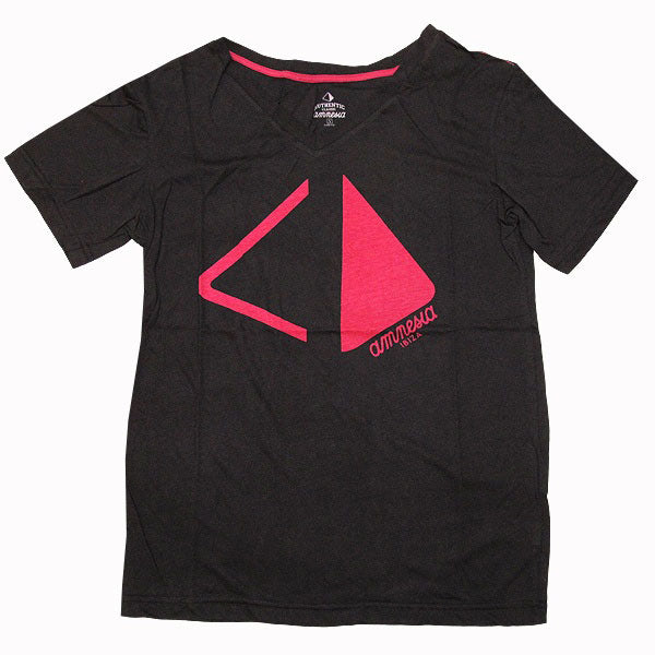 Amnesia Ibiza Pyramid Cut Men's Black V-Neck T-shirt