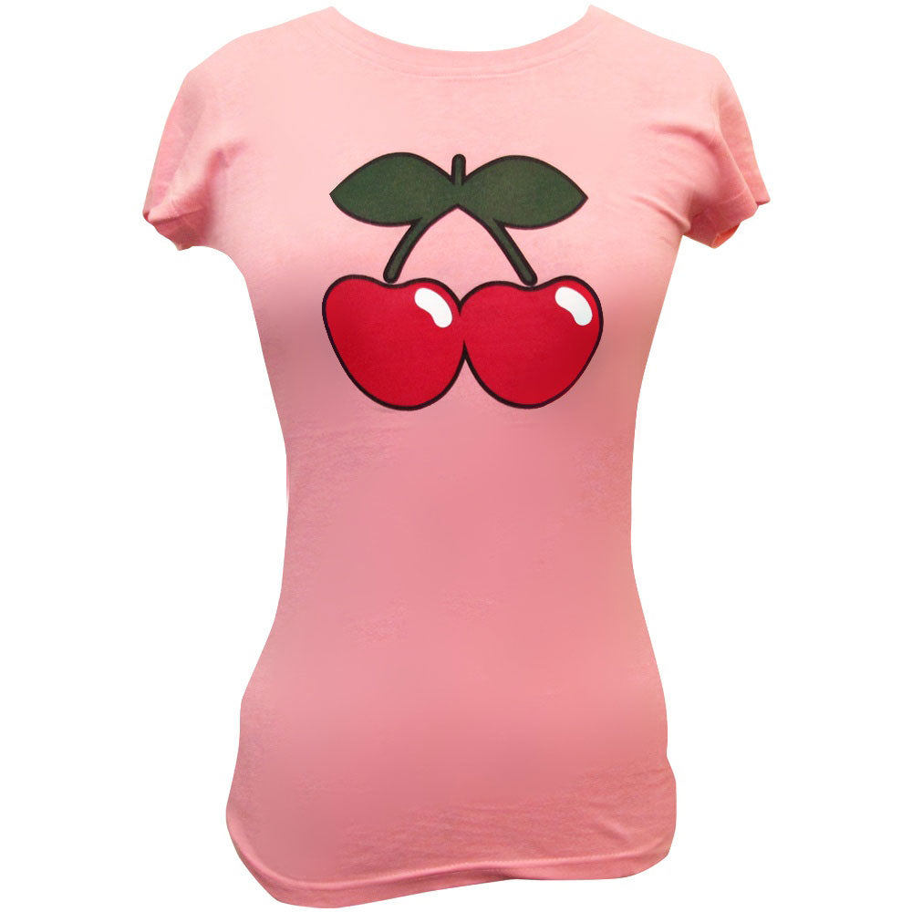 Pacha Basic Cherry Logo Rosa Damen T-shirt