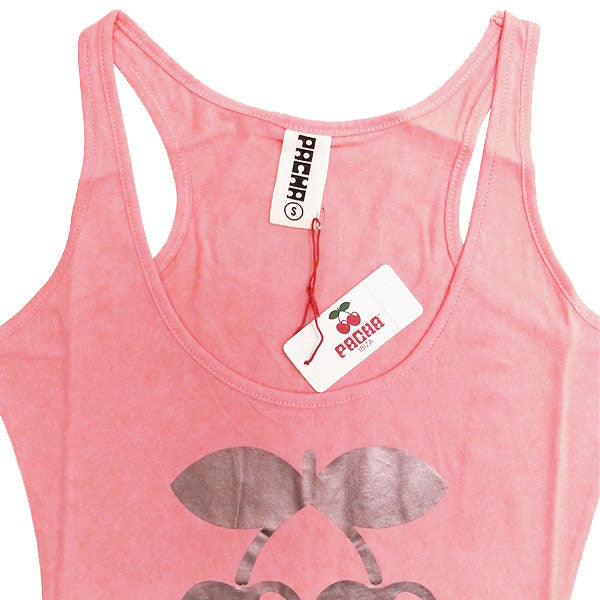 Pacha Bronze Cherry Logo Pink Vest