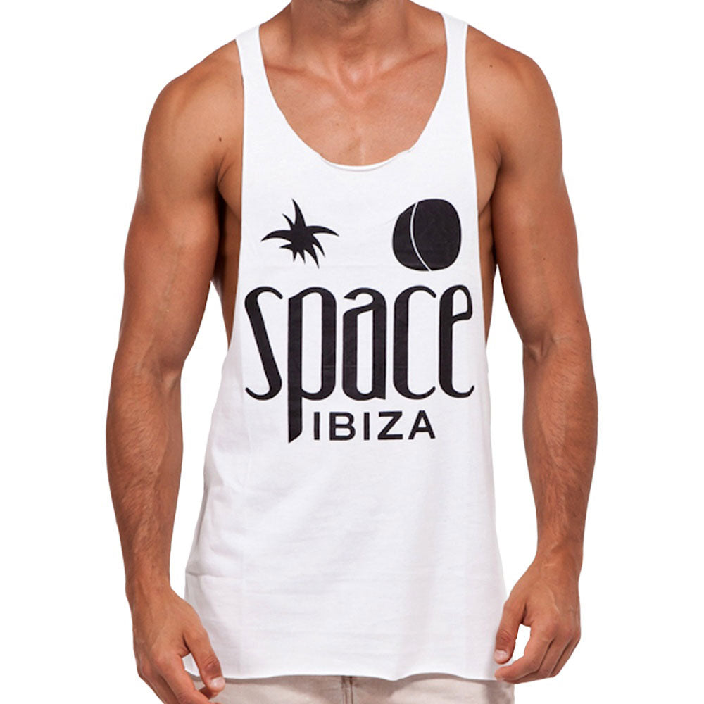 Space Ibiza Nativen Logo Muskelshirt Tank mit Extremem Ringerrücken