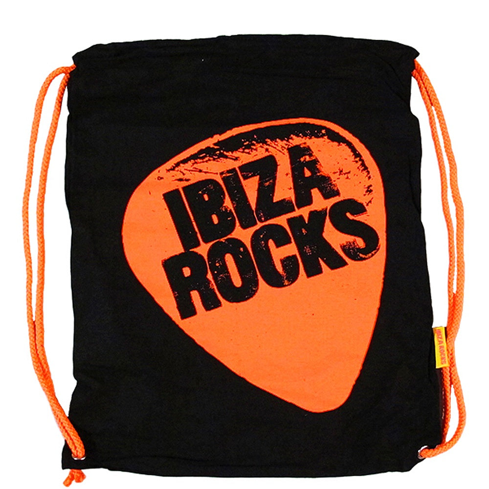 Ibiza Rocks Black Plectrum T-Shirt with Drawstring Bag