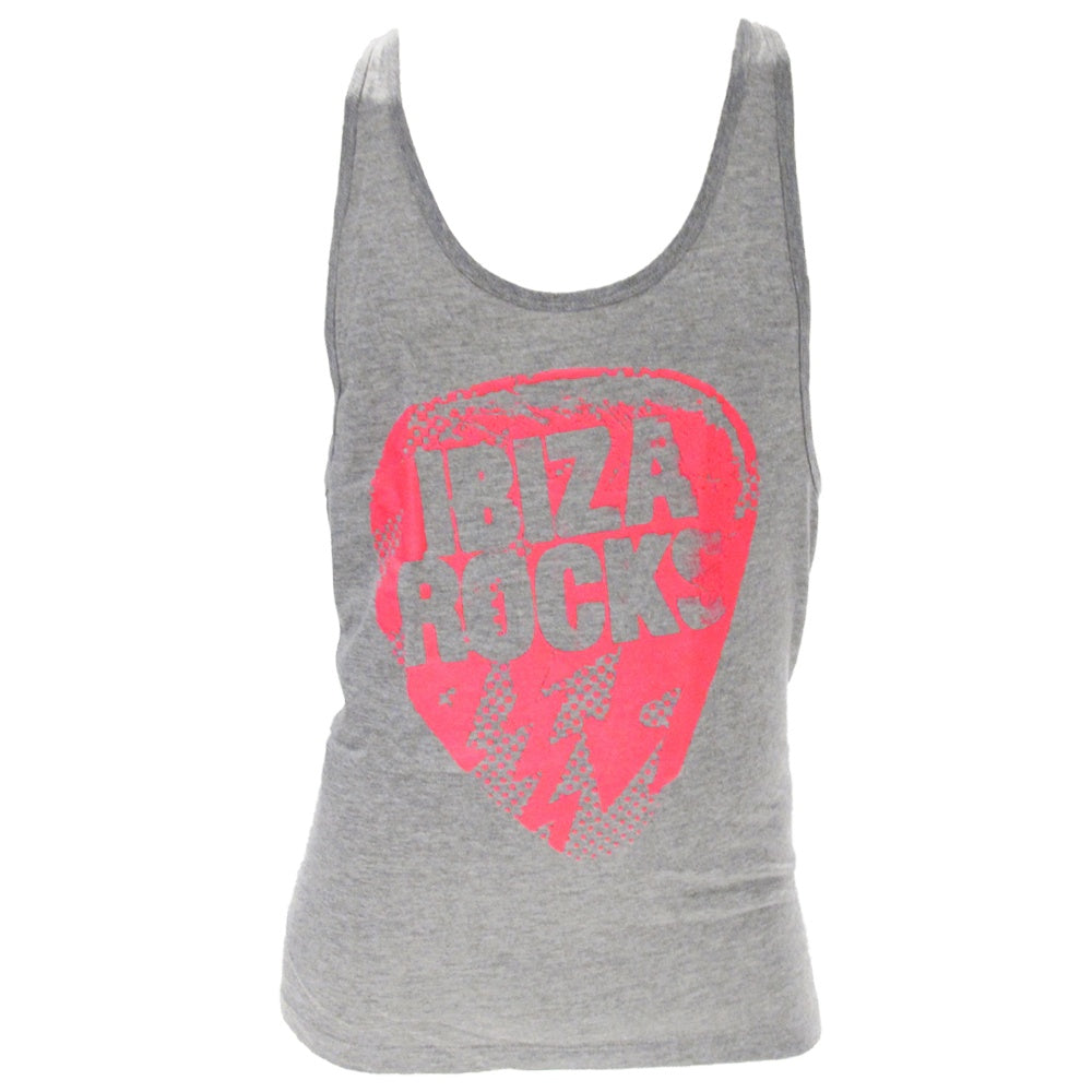 Ibiza Rocks Plectrum Grey Heather Men&#39;s Muscle Tank
