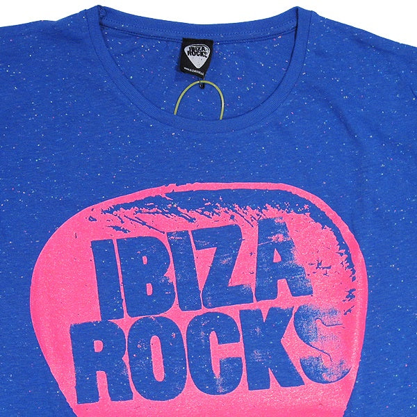 Ibiza Rocks Plectrum Blue Slub Men&#39;s T-Shirt