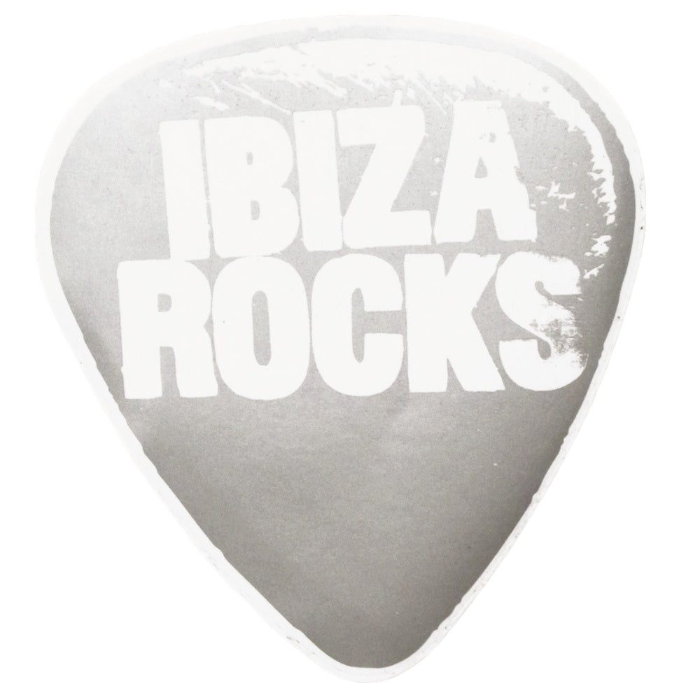 Ibiza Rocks XL Silber Plektrum Autoaufkleber