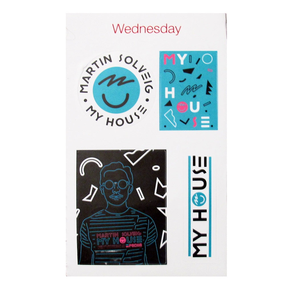 Pacha Martin Solveig My House 2015 Sticker Set