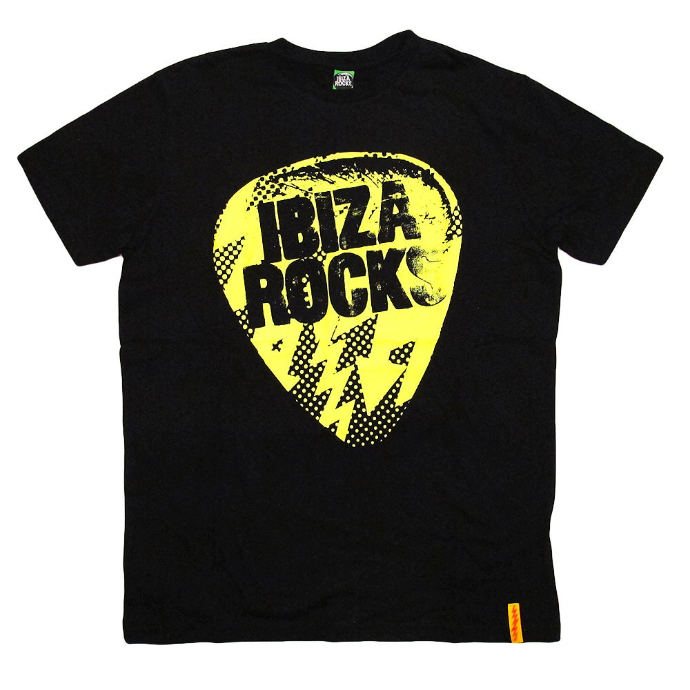 Ibiza Rocks Plec Off Slogan Men's Black T-Shirt