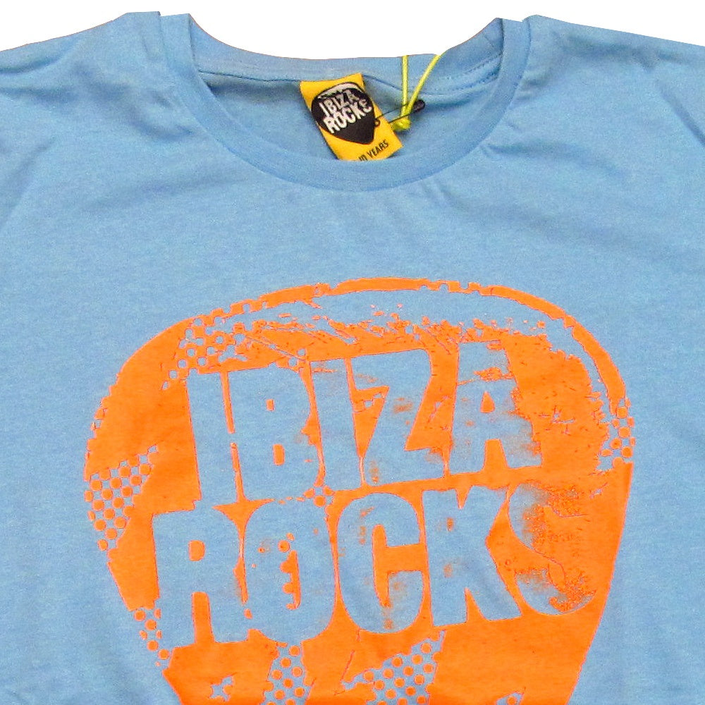 Ibiza Rocks Neon Orange Bolt Plectrum Kids T-shirt
