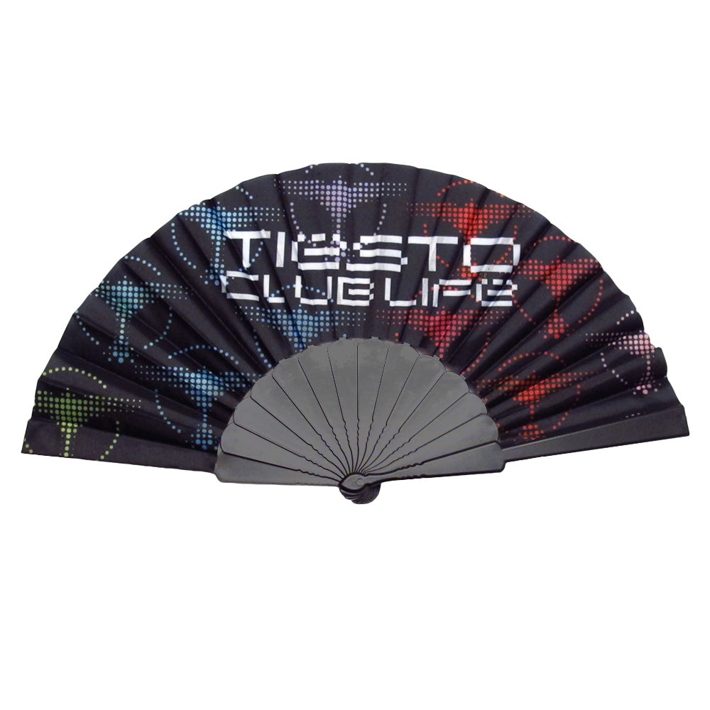 Tiesto Clublife Black Plastic Hand Fan