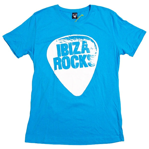 Ibiza Rocks T-shirt Turquoise Homme à Logo Plectre