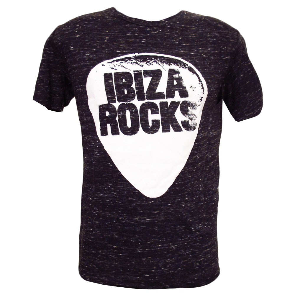 Ibiza Rocks Black Marbled Men&#39;s Logo T-Shirt