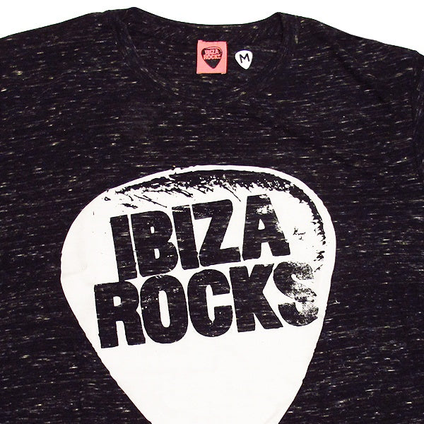Ibiza Rocks Black Marbled Men&#39;s Logo T-Shirt