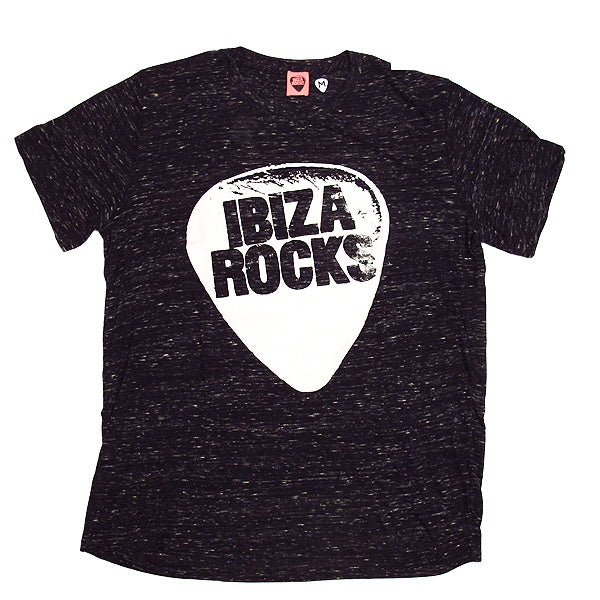 Ibiza Rocks Black Marbled Men&#39;s Logo T-Shirt