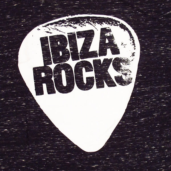 Ibiza Rocks Black Marbled Men&#39;s Logo T-Shirt
