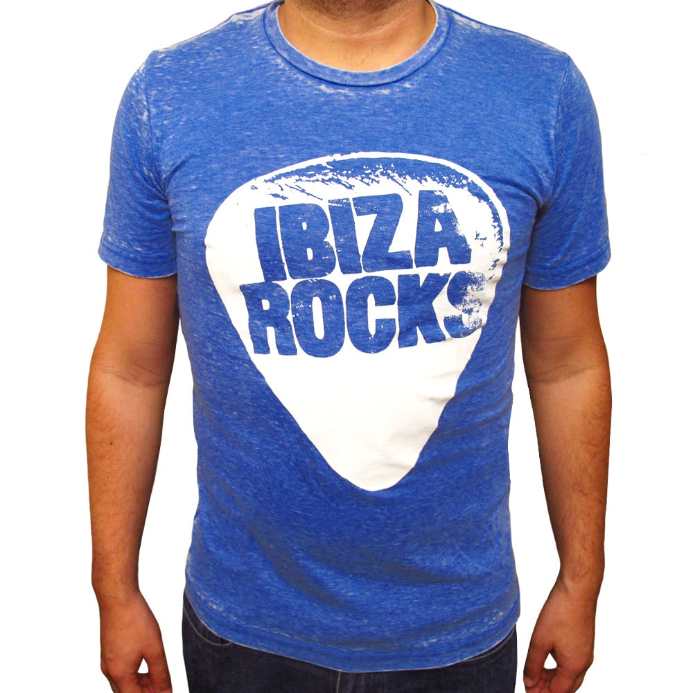 Ibiza Rocks Logo Herren T-Shirt in Acid-Waschung