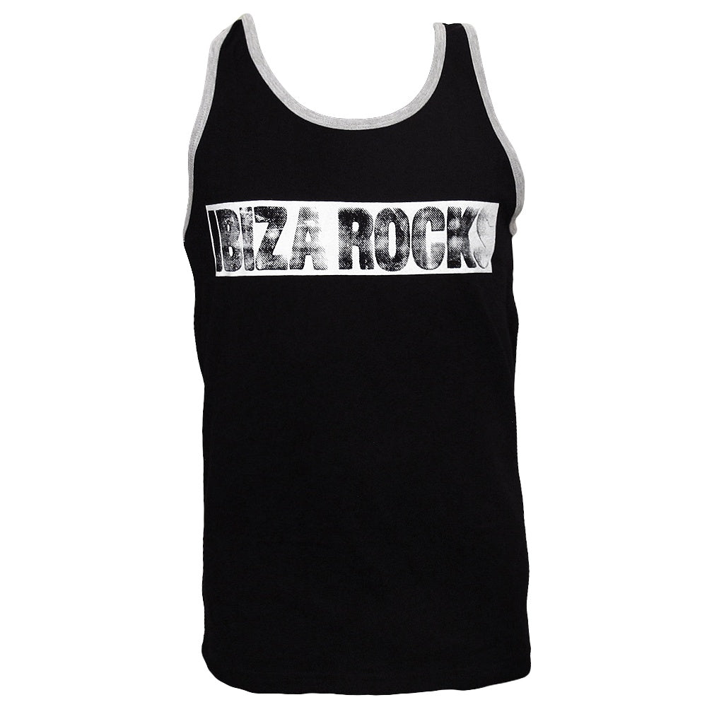 Ibiza Rocks Vintage Contrast Men&#39;s Black Tank