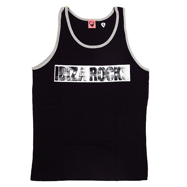 Ibiza Rocks Vintage Contrast Men&#39;s Black Tank