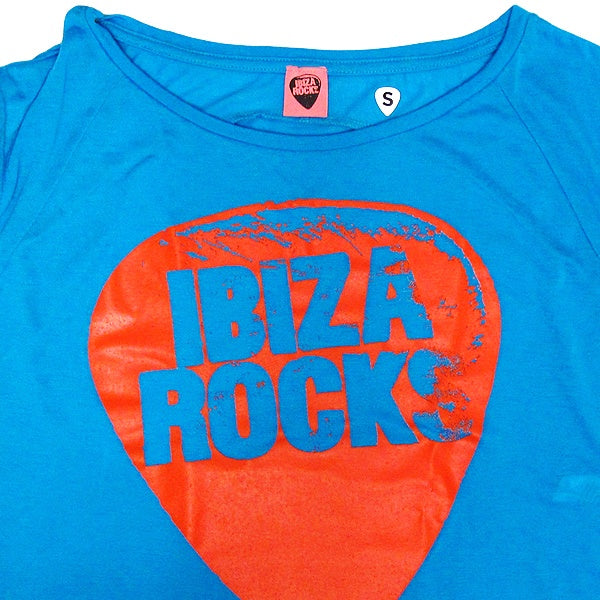 Ibiza Rocks Logo Blue Crop Box Top