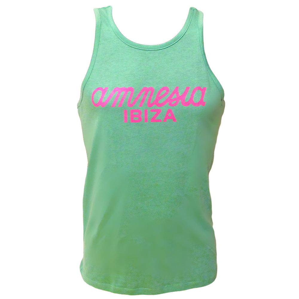 Amnesia Ibiza Classic Logo Men&#39;s Green Tank