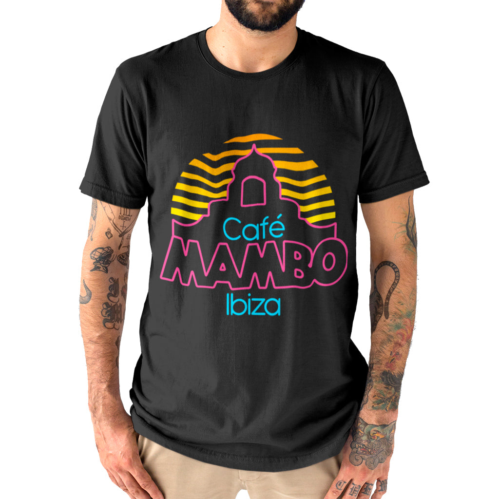 Cafe Mambo Ibiza Logo Men's Black T-shirt NEW