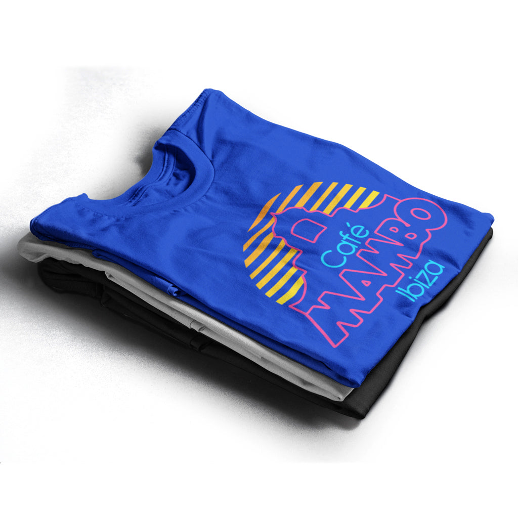 Cafe Mambo Ibiza Logo Men&#39;s Blue T-Shirt NEW