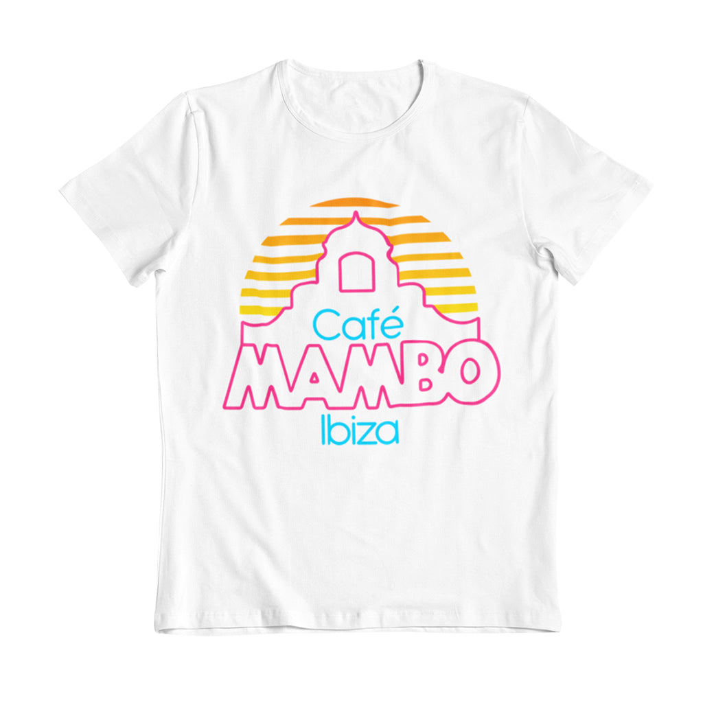 Café Mambo Ibiza Camiseta Blanca Hombre con Logo