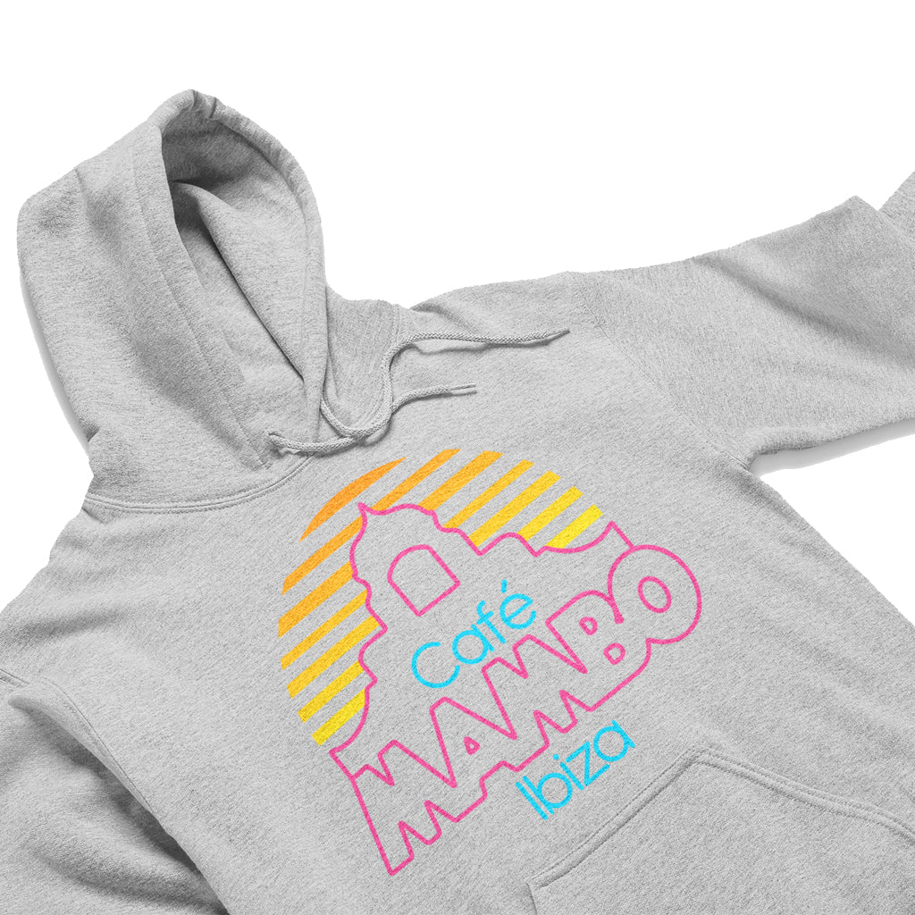 Cafe Mambo Ibiza Logo Athletic Grey Hoodie NEW