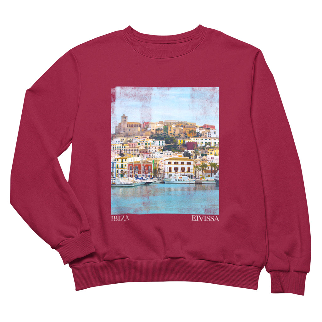 Ville d'Ibiza Impression de photo Sweatshirt Femme