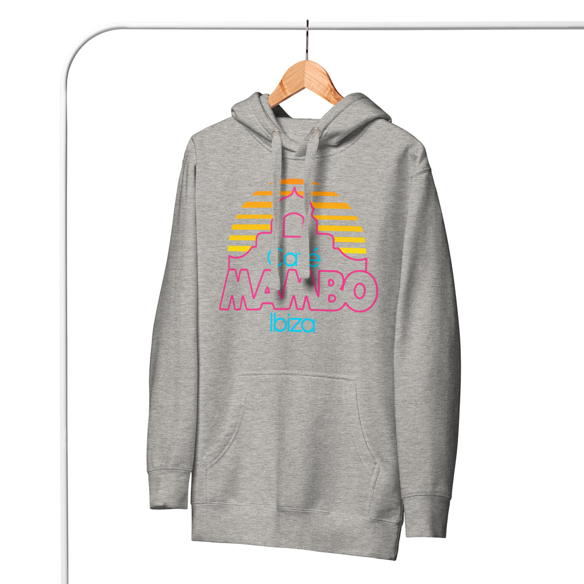 Cafe Mambo Ibiza Logo Athletic Grey Hoodie NEW